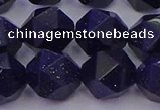 CGS459 15.5 inches 12mm faceted nuggets goldstone beads wholesale