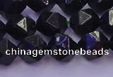 CGS463 15.5 inches 10mm faceted nuggets green goldstone beads