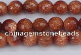 CGS471 15.5 inches 6mm faceted round goldstone beads wholesale