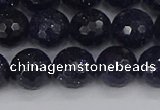 CGS481 15.5 inches 10mm faceted round blue goldstone beads