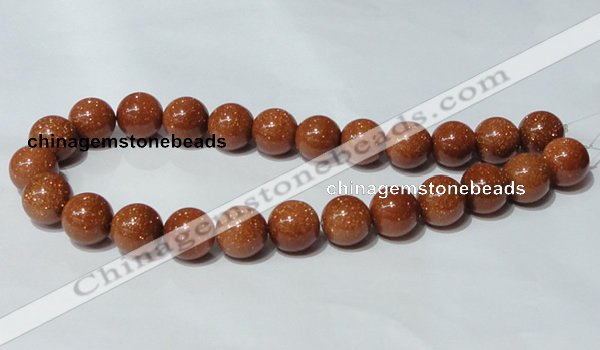 CGS54 15.5 inches 16mm round goldstone beads wholesale