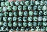 CGS603 15 inches 10mm round green spot stone beads wholesale