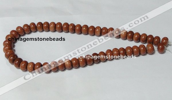 CGS65 15.5 inches 8*12mm rondelle goldstone beads wholesale