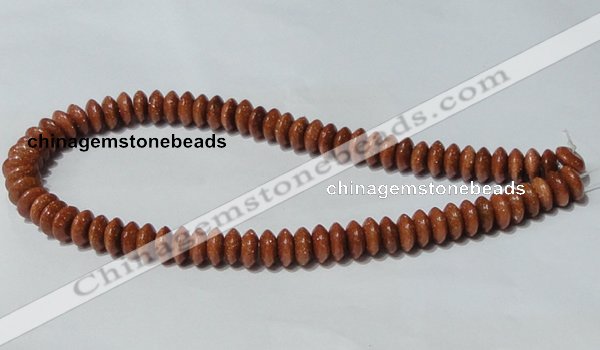 CGS68 15.5 inches 5*10mm roundel goldstone beads wholesale