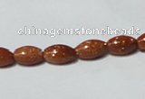 CGS69 15.5 inches 6*10mm rice goldstone beads wholesale