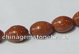 CGS71 15.5 inches 10*14mm rice goldstone beads wholesale