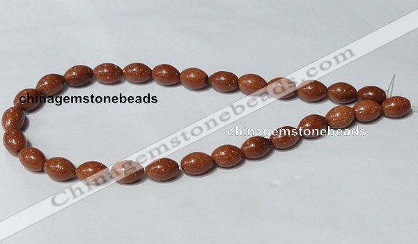 CGS71 15.5 inches 10*14mm rice goldstone beads wholesale