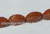 CGS74 15.5 inches 8*16mm twisted rice goldstone beads wholesale