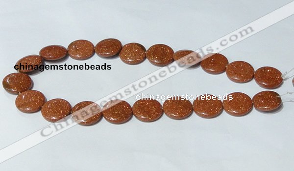 CGS76 15.5 inches 20mm coin goldstone beads wholesale