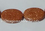 CGS79 15.5 inches 18*25mm oval goldstone beads wholesale