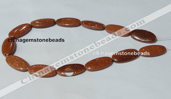 CGS80 15.5 inches 15*30mm oval goldstone beads wholesale