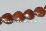CGS82 15.5 inches 12*12mm heart goldstone beads wholesale