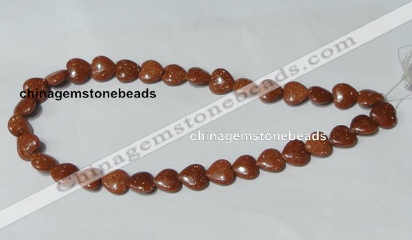 CGS82 15.5 inches 12*12mm heart goldstone beads wholesale