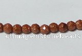 CGS88 15.5 inches 4mm faceted round goldstone beads wholesale