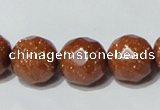 CGS89 15.5 inches 16mm faceted round goldstone beads wholesale