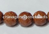 CGS90 15.5 inches 18mm faceted round goldstone beads wholesale