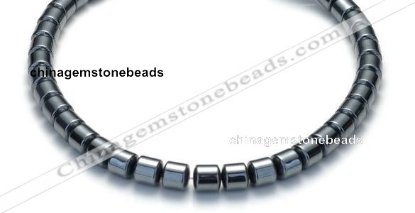 CHE03 16 inches 7mm column shape hematite beads Wholesale