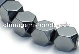 CHE05 14 inches 10*10mm faceted cube hematite beads Wholesale