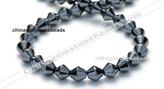 CHE06 14.5 inches 8*8mm bicone shape hematite beads Wholesale