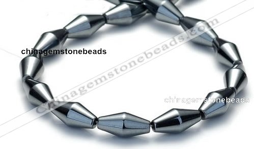 CHE07 16 inches 8*16mm bicone shape hematite beads Wholesale