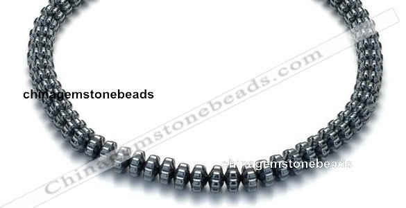 CHE08 16 inches 4*7mm flower shape hematite beads Wholesale