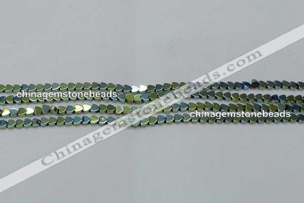 CHE1002 15.5 inches 6*6mm heart plated hematite beads wholesale