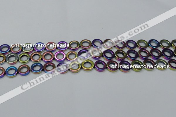 CHE1019 15.5 inches 12mm donut plated hematite beads wholesale