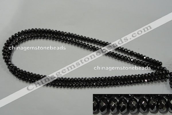 CHE103 15.5 inches 4*6mm faceted rondelle hematite beads wholesale