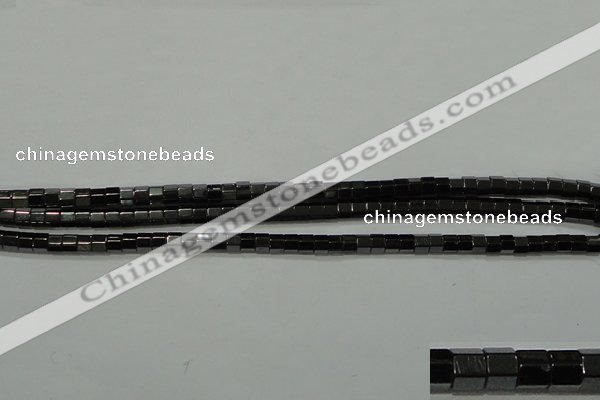 CHE125 15.5 inches 3*4mm faceted tube hematite beads wholesale