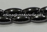 CHE139 15.5 inches 5*12mm rice hematite beads wholesale