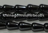 CHE146 15.5 inches 5*8mm teardrop hematite beads wholesale