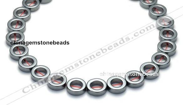 CHE15 16 inches 12mm donut shape hematite beads Wholesale