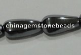 CHE152 15.5 inches 8*16mm faceted teardrop hematite beads