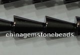 CHE170 15.5 inches 8*12mm cone hematite beads wholesale