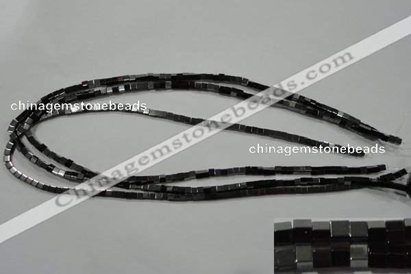 CHE180 15.5 inches 3*3mm cube hematite beads wholesale