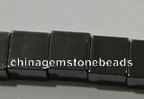 CHE184 15.5 inches 10*10mm cube hematite beads wholesale