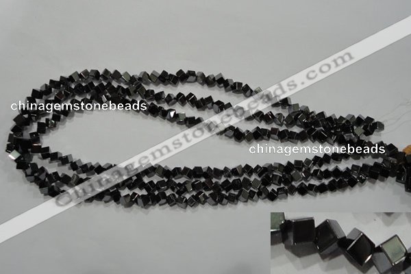 CHE186 15.5 inches 4*4mm cube hematite beads wholesale