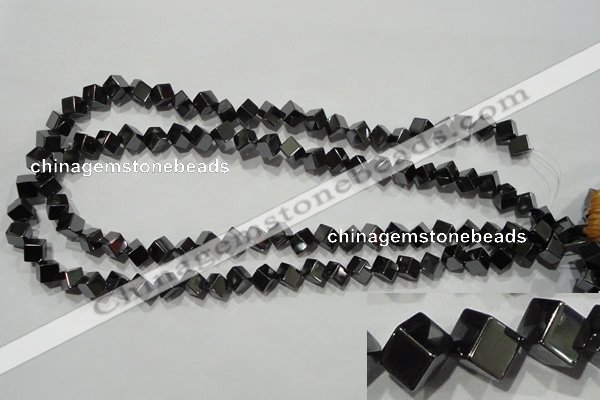 CHE187 15.5 inches 6*6mm cube hematite beads wholesale