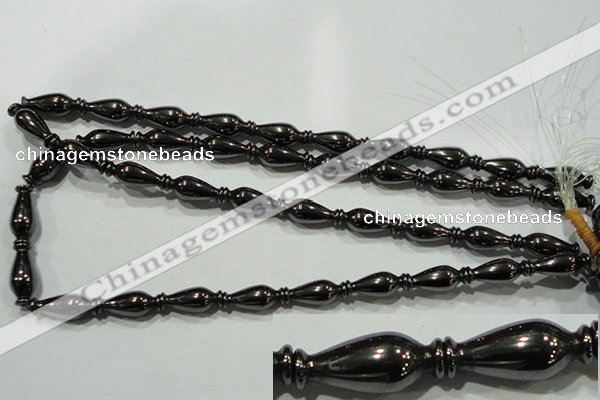 CHE195 15.5 inches 8*20mm vase-shaped hematite beads wholesale