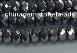 CHE2001 15.5 inches 4*6mm faceted rondelle hematite beads