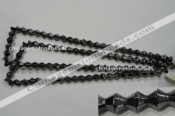 CHE203 15.5 inches 8*8mm faceted dumbbell hematite beads wholesale