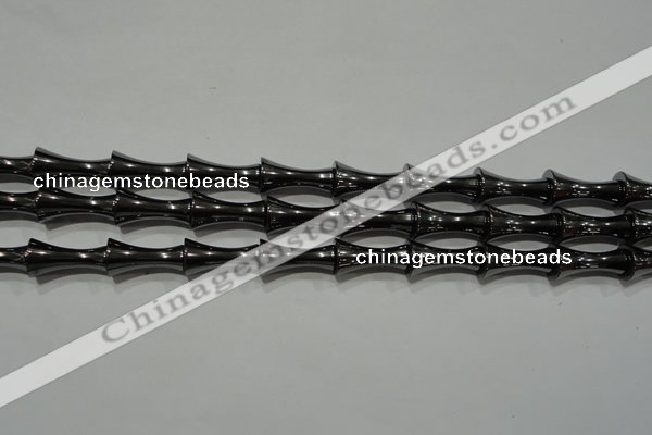 CHE205 15.5 inches 8*16mm bamboo hematite beads wholesale