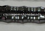 CHE208 15.5 inches 6*12mm bamboo hematite beads wholesale