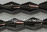 CHE214 15.5 inches 8*12mm bicone hematite beads wholesale