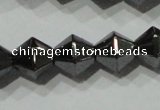 CHE216 15.5 inches 8*8mm faceted bicone hematite beads wholesale