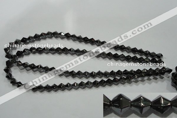 CHE216 15.5 inches 8*8mm faceted bicone hematite beads wholesale