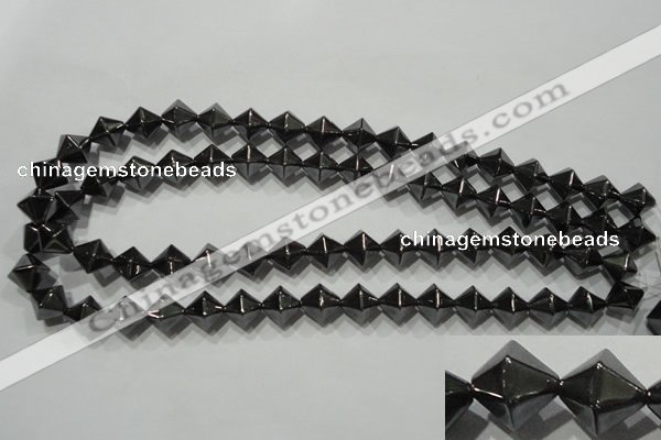 CHE218 15.5 inches 12*12mm faceted bicone hematite beads wholesale