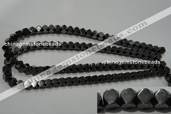 CHE223 15.5 inches 8*8mm faceted cube hematite beads wholesale