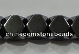 CHE224 15.5 inches 10*10mm faceted cube hematite beads wholesale