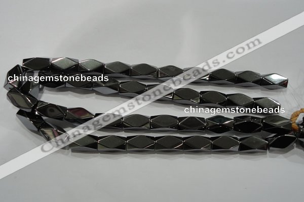 CHE225 15.5 inches 10*20mm faceted cuboid hematite beads wholesale